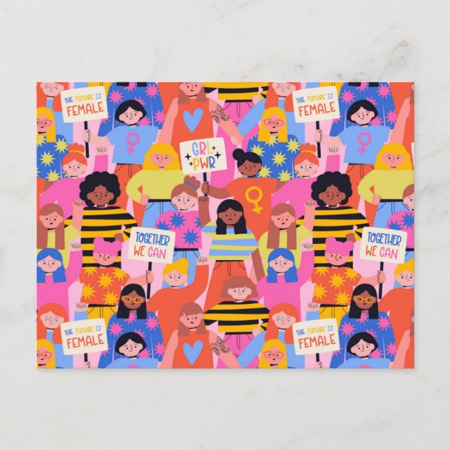 Cartão Postal Mulheres empoderadas (Frente)