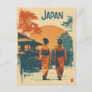 Cartão Postal Mulheres kimono vintage