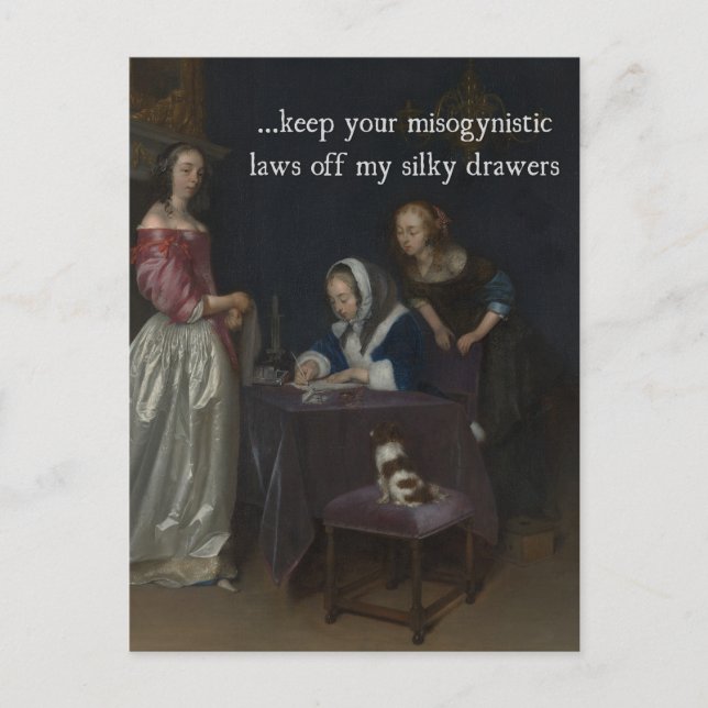 Cartão Postal Mulheres Nojentas Escrevem Ao GOP (Frente)
