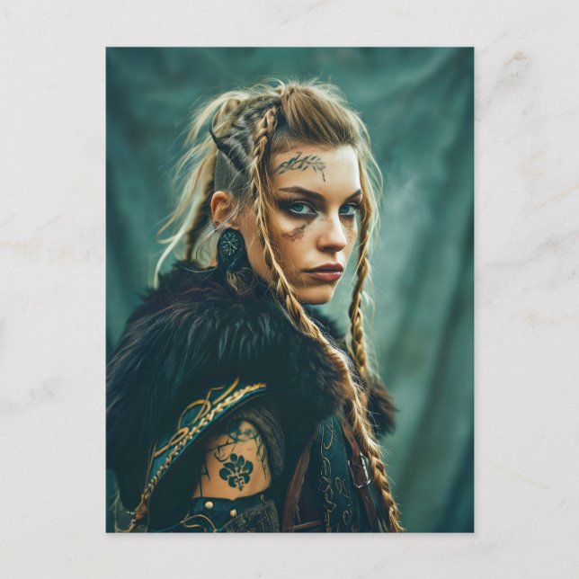 Cartão Postal Mulheres Nórdicas Vislumbram a Vida (Frente)