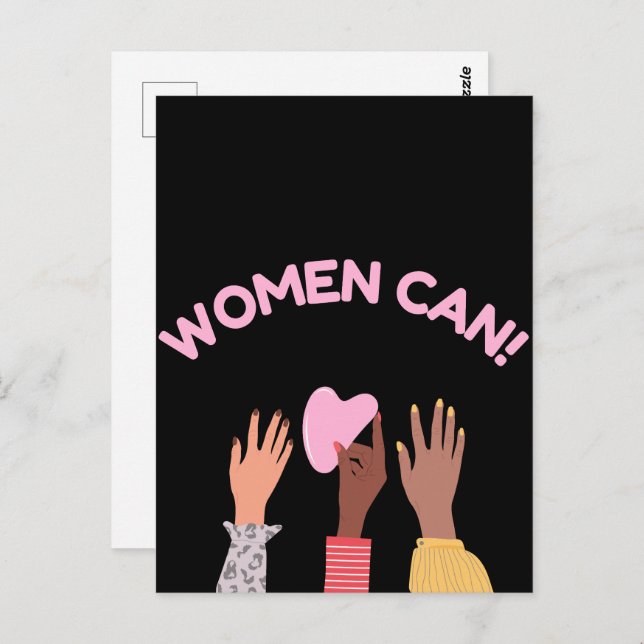 Cartão Postal Mulheres Podem Feminista (Frente/Verso)