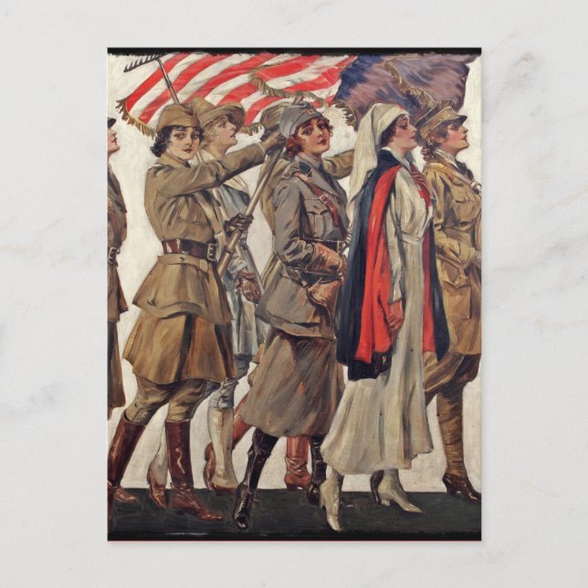 Cartão Postal Mulheres Que Enfermeiram Recrutadores (Frente)