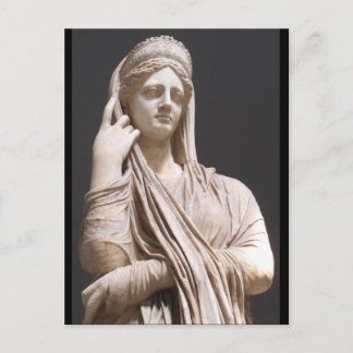 Cartão Postal Mulheres romanas imperiais - estátua