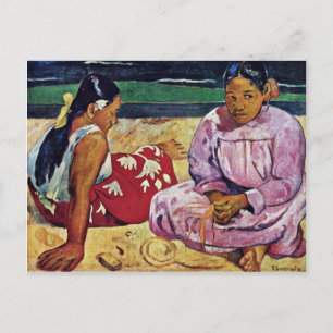 Cartão Postal Mulheres Taitianas Na Praia Por Paul Gauguin