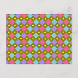 Cartão Postal Multicolor Honeycomb Crie seu próprio Cartão-posta