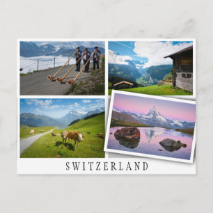 Cartão Postal Múltiplas paisagens na Suíça