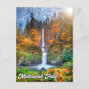 Cartão Postal Multnomah Falls, Columbia River Gorge, Oregon
