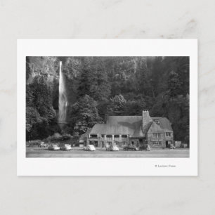 Cartão Postal Multnomah Lodge e Falls Photoshop