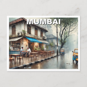 Cartão Postal Mumbai Streetview Viagem Souvenir