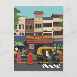 Cartão Postal Mumbai Viagem Souvenir