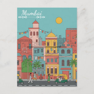 Cartão Postal Mumbai Viagem Souvenir