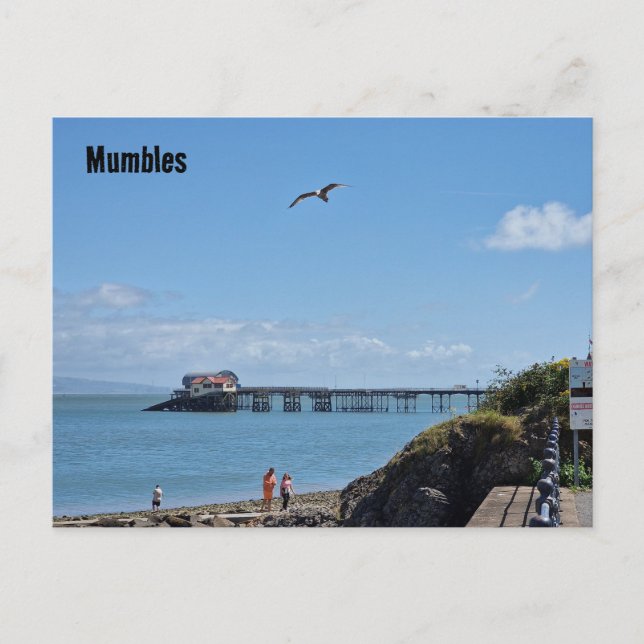 Cartão Postal Mumbles / Mwmbwls (Frente)