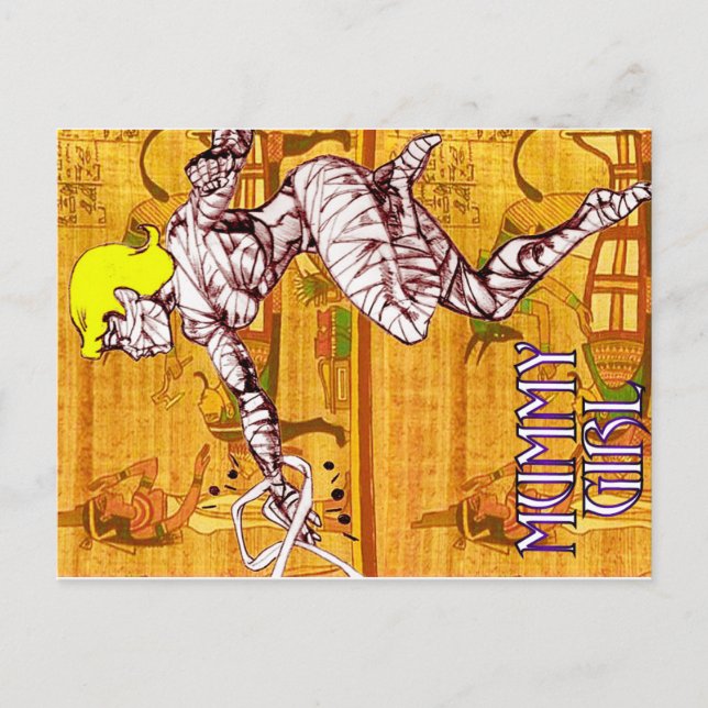 Cartão Postal Mummy Girl Macabre Mistress of Mystery (Frente)