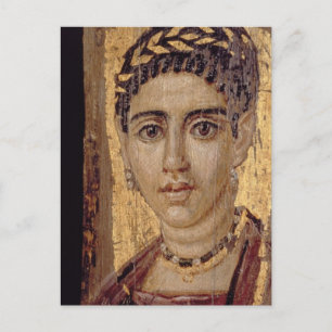 Cartão Postal Mummy Retrato de uma Mulher, de Fayum, Romano-Egit