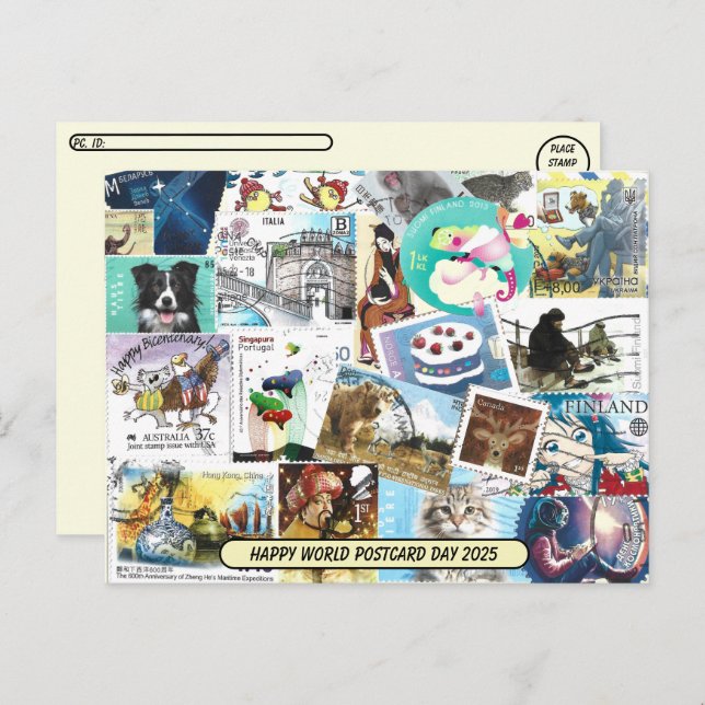 Cartão postal mundial - Cartazes postais diversos (Frente/Verso)