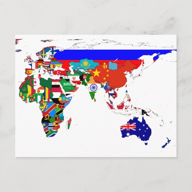 Cartão postal mundial sinalizado (Frente)