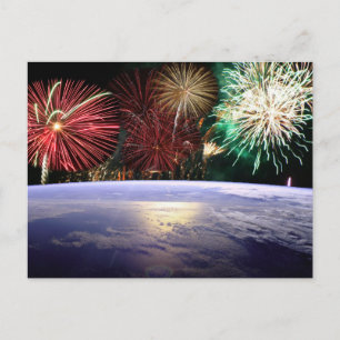 Cartão Postal Mundo e Fogos de Artifício, Vista da Terra, ZSSG