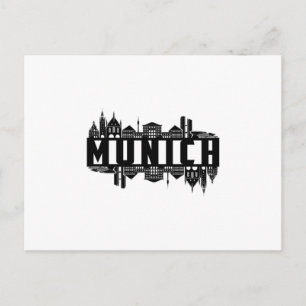 Cartão Postal Munich Germany City Cityscape Legal Funny Gift
