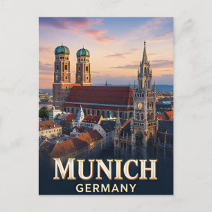 Cartão Postal ✈️ Munique Alemanha Presente de Viagem 🏛️