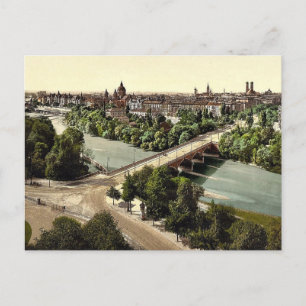 Cartão Postal Munique de Maximilianeum, Baviera, Alemanha vi