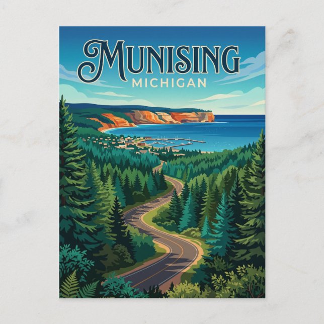 Cartão Postal Munising EUA (Frente)