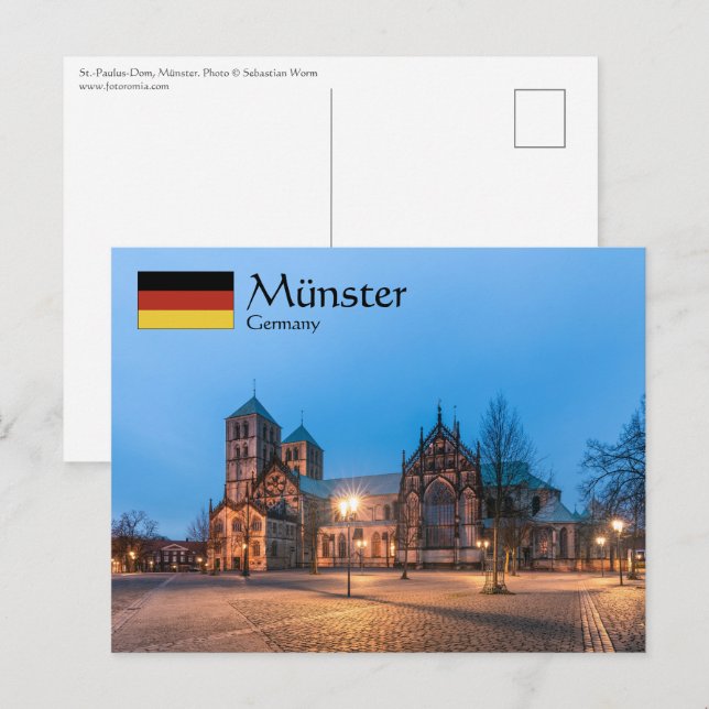 Cartão Postal Münster Alemanha (Frente/Verso)
