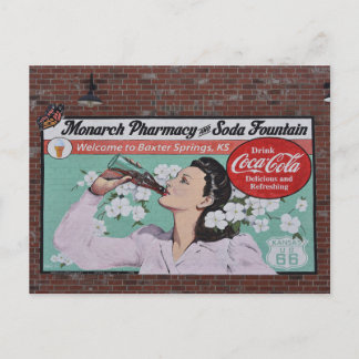 Cartão Postal Mural Celebrates Route 66, Baxter Springs, Kansas