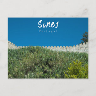 Cartão Postal Muralha do Castelo de Sines - Portugal