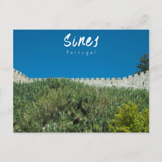 Cartão Postal Muralha do Castelo de Sines - Portugal