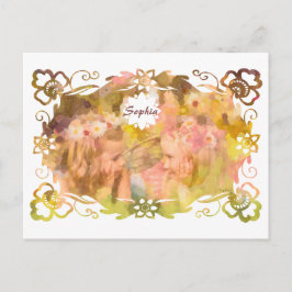 Cartão Postal Murmurinhos de Magia: Duas Amigas Fadas em um Jard