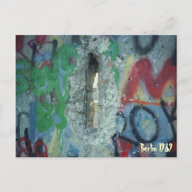 Cartão Postal Muro de Berlim - Dois Dias Após - 1989 (Frente)