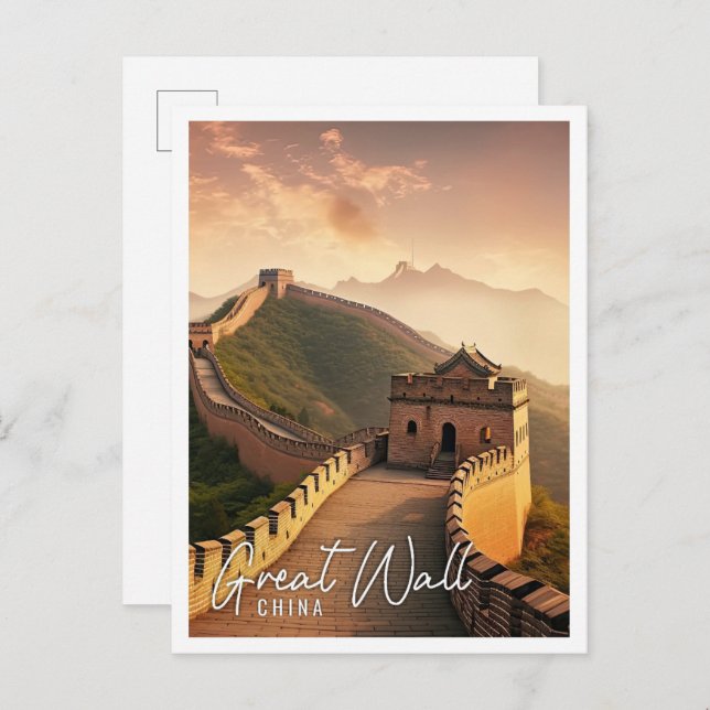 Cartão Postal Muro de Excelentes incrível da China, nascida de m (Frente/Verso)