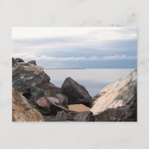 Cartão Postal Muro De Quebra No Lago Superior