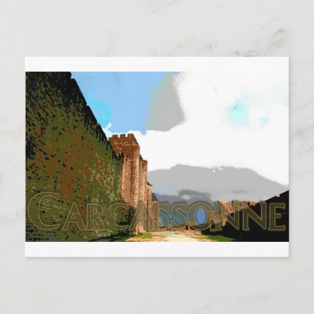 Cartão Postal Muros da cidade de Carcassonne (Frente)
