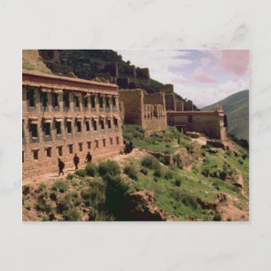 Cartão Postal Muros e janelas de Gompa, Tibete, China