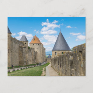 Cartão Postal Muros medievais de Carcassonne
