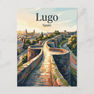 Cartão Postal Muros Romanos de Lugo Espanha