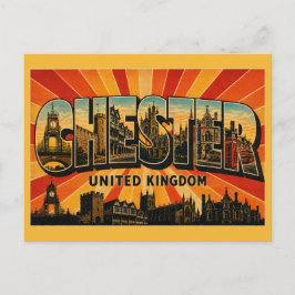 Cartão Postal Muros Romanos e Zoológico de Chester Inglaterra