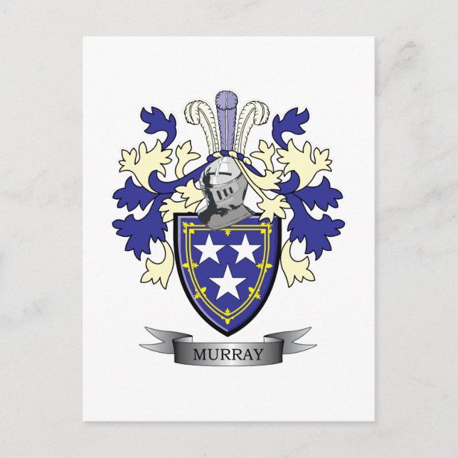 Cartão Postal Murray Family Crest Casaco de Armas (Frente)