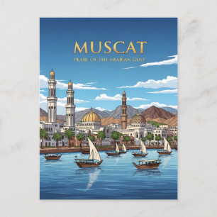 Cartão Postal Muscat Oman Waterfront Cityscape