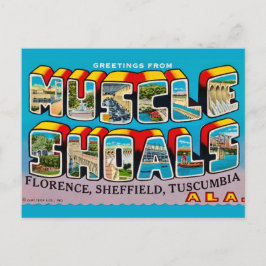 Cartão Postal Muscle Shoals AL Retro Greeting