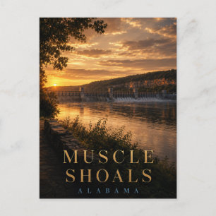 Cartão Postal Muscle Shoals Alabama Wilson Dam REALMS