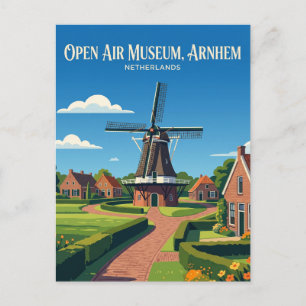 Cartão Postal Museu Aberto ao Ar Livre dos Países Baixos Países
