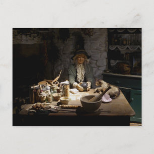 Cartão Postal Museu da Cozinha da Bruxa Branca, Feitiçaria & MAG