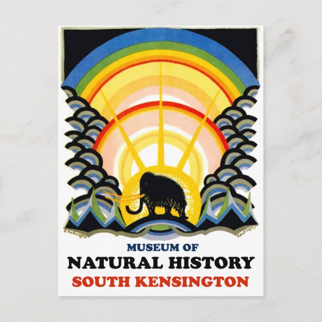 Cartão Postal Museu de História Natural, South Kensington (Frente)