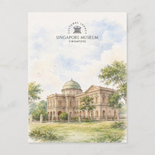 Cartão Postal Museu de Singapura   Destino de Viagem Popular na 