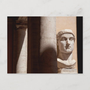 Cartão Postal Museu do Capitólio, rosto busto da constantina im