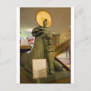 Cartão Postal Museu Egípcio de San Jose, Estátua de Ram