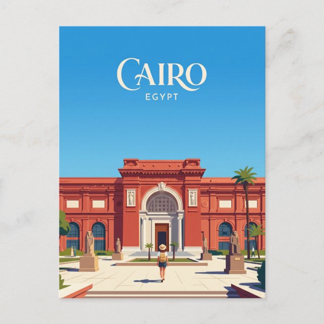 Cartão Postal Museu Egípcio Egito (Frente)