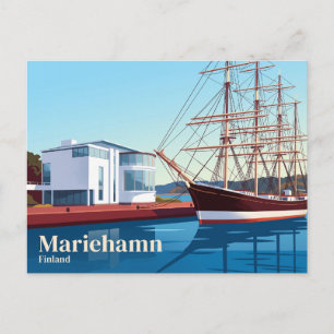 Cartão Postal Museu Marítimo de Aland Finlândia